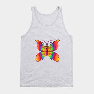 Rainbow Butterfly Tank Top